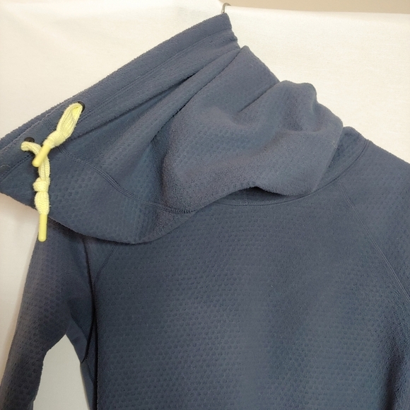 Nike Funnel Neck Fleece Pullover Side Zipper Blue Gray Yellow 508217-437 Small S - Picture 5 of 11